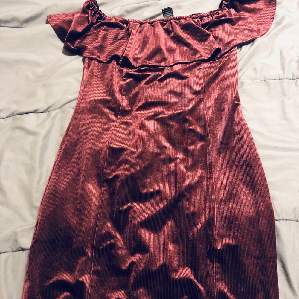 Fashion nova velvet off shoulder dress